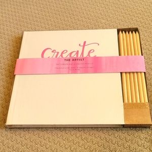 NIB Sketchbook & 12 Colored Pencils